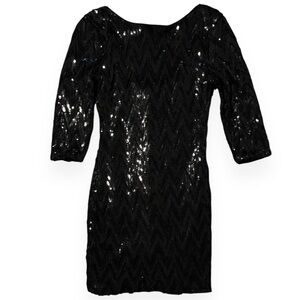 Black Sequin BodyCon Dress size Small